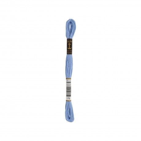 Meada de linha de bordar Anchor Stranded Cotton, filosele cor 175 azul Meada de linha de bordar Anchor Stranded Cotton, filosele cor 175 azul